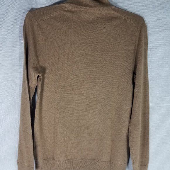 Banana Republic Merino Textured Turtleneck Sweater in Dark Camel Size M/T - NWT - Picture 8 of 8